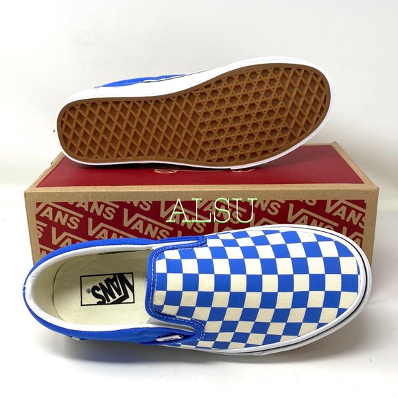 VANS Classic Slip-On Low Canvas Nebulas Blue Women Size VN0A4BV31GB - Picture 2 of 10